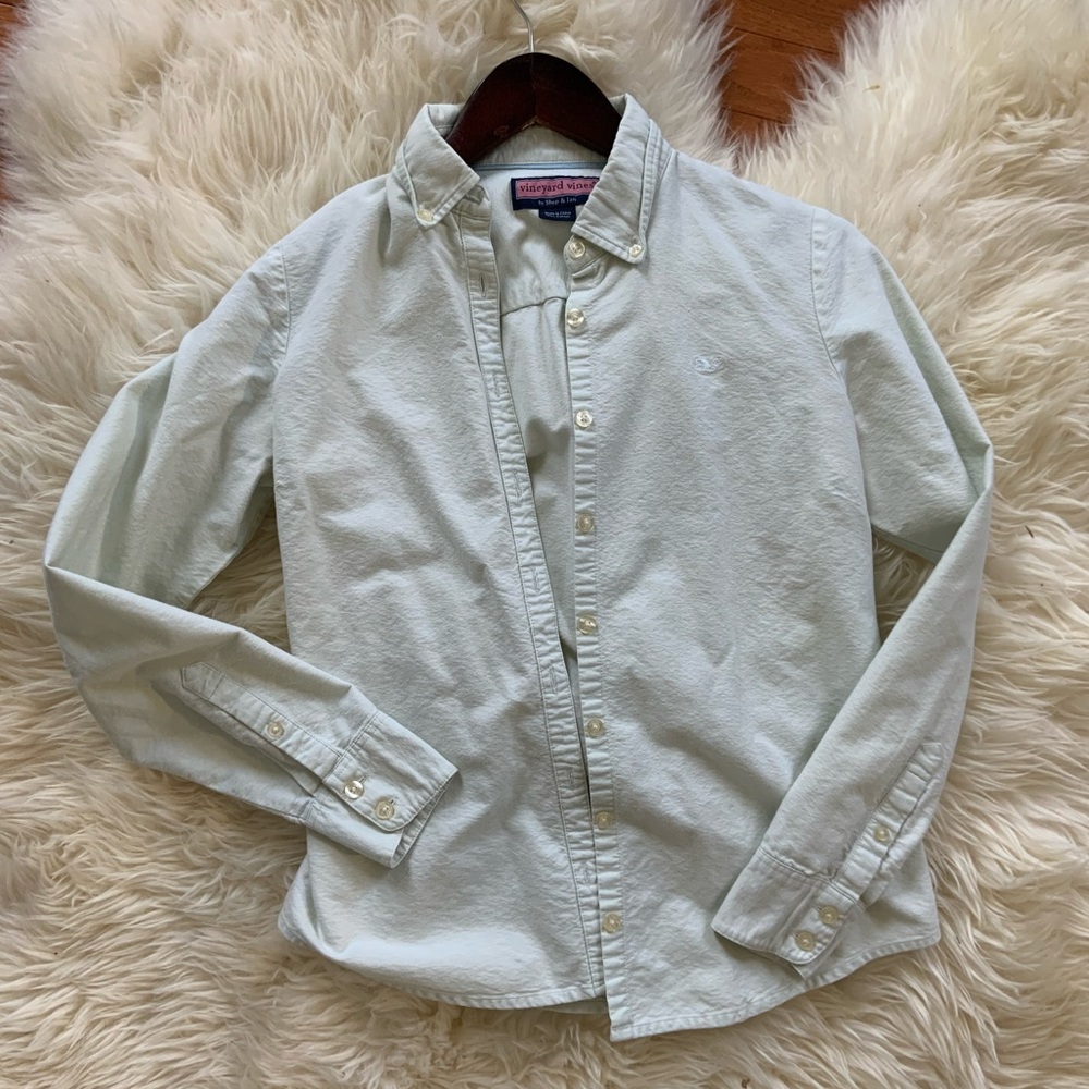 Vineyard Vines Seafoam Green Button Down Shirt
